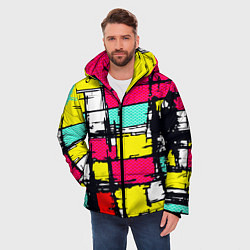 Куртка зимняя мужская Простое граффити, цвет: 3D-светло-серый — фото 2