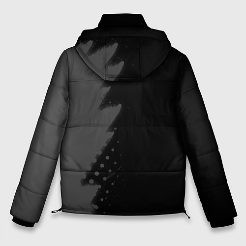 Мужская зимняя куртка Resident Evil glitch на темном фоне: по-вертикали / 3D-Черный – фото 2