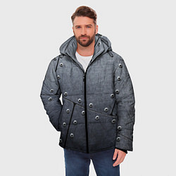 Куртка зимняя мужская Стальные пластины, цвет: 3D-светло-серый — фото 2