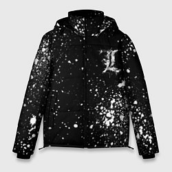 Куртка зимняя мужская Тетрадь смерти брызги, цвет: 3D-черный