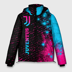 Куртка зимняя мужская Juventus - neon gradient: по-вертикали, цвет: 3D-черный