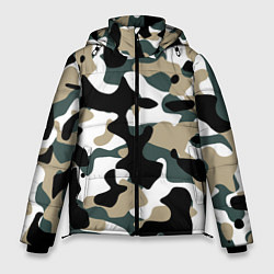 Куртка зимняя мужская Камуфляж Snow - Trees - Shrubs, цвет: 3D-черный