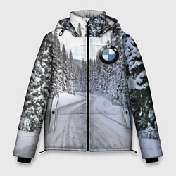 Мужская зимняя куртка BMW - зимняя дорога через лес