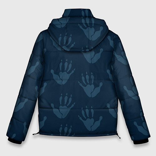 Мужская зимняя куртка Лапки опоссума синие / 3D-Черный – фото 2