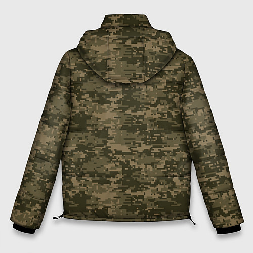 Мужская зимняя куртка Камуфляж AOR-1 мелкий / 3D-Черный – фото 2