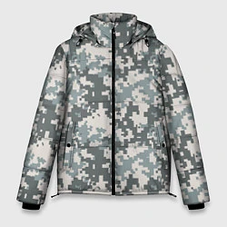 Куртка зимняя мужская Камуфляж серый пиксель, цвет: 3D-светло-серый