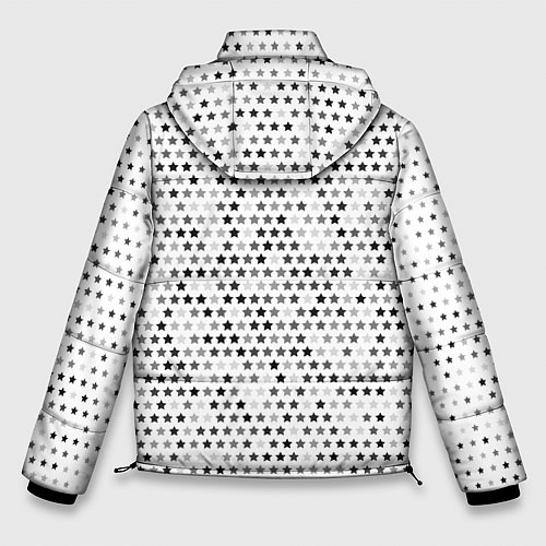 Мужская зимняя куртка Death Stranding glitch на светлом фоне: по-вертика / 3D-Черный – фото 2