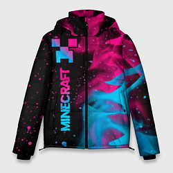 Куртка зимняя мужская Minecraft - neon gradient: по-вертикали, цвет: 3D-черный