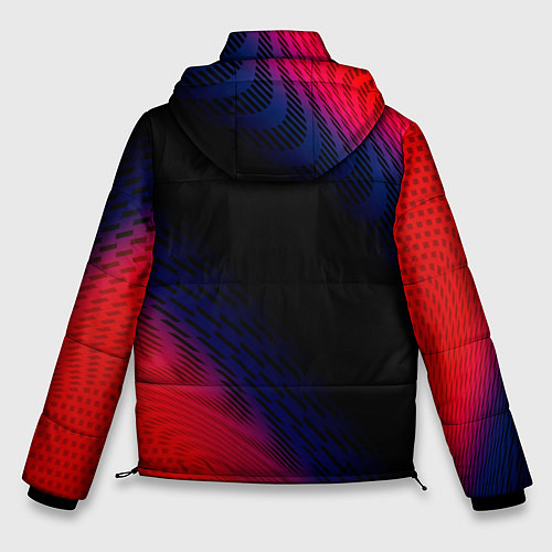 Мужская зимняя куртка Suzuki красный карбон / 3D-Черный – фото 2