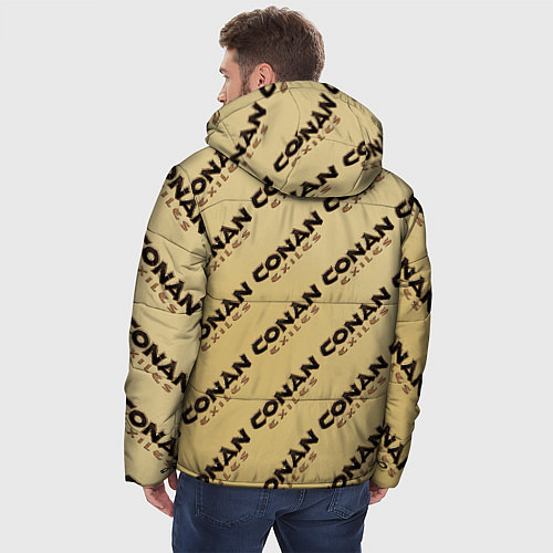 Мужская зимняя куртка Конан эксайлс узор / 3D-Светло-серый – фото 4