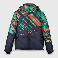 Куртка зимняя мужская Текстурный камуфляж, цвет: 3D-светло-серый
