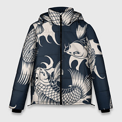 Куртка зимняя мужская Japan carp, цвет: 3D-черный