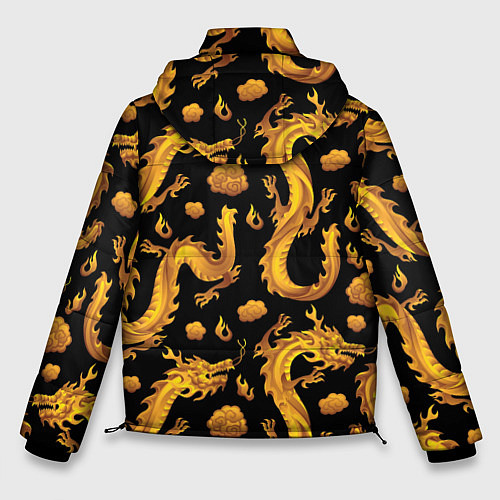 Мужская зимняя куртка Golden dragons / 3D-Черный – фото 2