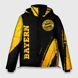 Мужская зимняя куртка Bayern - gold gradient: надпись, символ