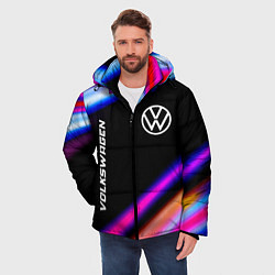 Куртка зимняя мужская Volkswagen speed lights, цвет: 3D-черный — фото 2