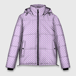Куртка зимняя мужская Вязаное полотно - Розовое, цвет: 3D-светло-серый