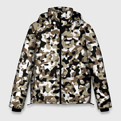 Куртка зимняя мужская Камуфляж зимний лес - мелкий, цвет: 3D-черный