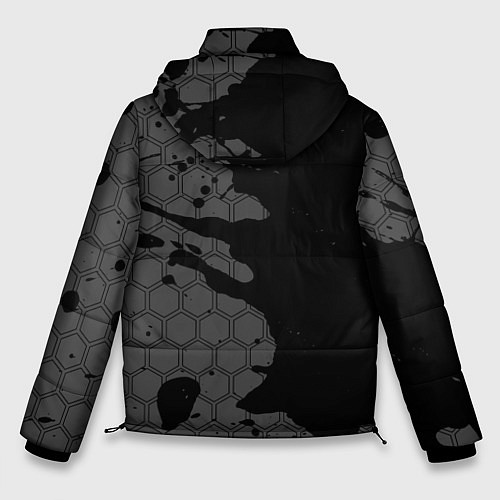 Мужская зимняя куртка Metro Exodus glitch на темном фоне: по-вертикали / 3D-Черный – фото 2