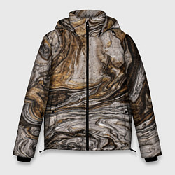 Куртка зимняя мужская Золотистый мрамор, цвет: 3D-светло-серый