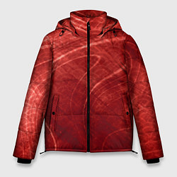 Куртка зимняя мужская Текстура - Red wave, цвет: 3D-черный
