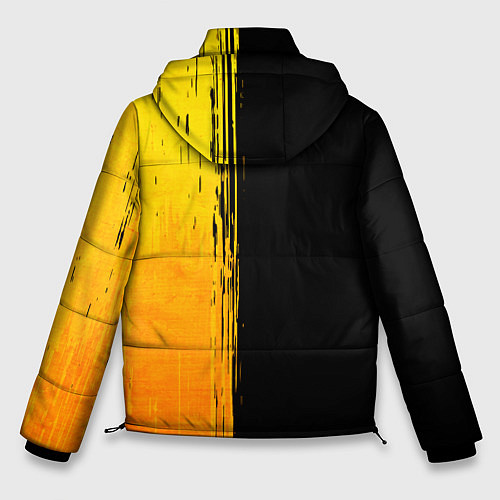 Мужская зимняя куртка Borussia - gold gradient: по-вертикали / 3D-Черный – фото 2