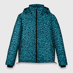 Куртка зимняя мужская Водяные волны - паттерн, цвет: 3D-светло-серый