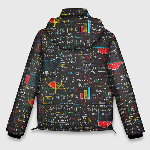 Мужская зимняя куртка Шпаргалка по математике с формулами / 3D-Черный – фото 2