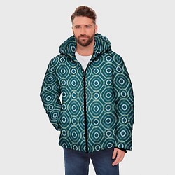 Куртка зимняя мужская Светло-зелёная текстура, цвет: 3D-красный — фото 2