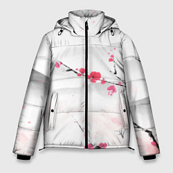 Мужская зимняя куртка Японский пейзаж, начало весны