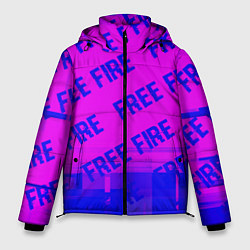 Мужская зимняя куртка Free Fire glitch text effect: паттерн