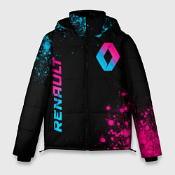 Мужская зимняя куртка Renault - neon gradient: надпись, символ