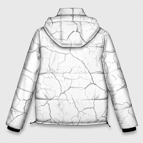 Мужская зимняя куртка Quake glitch на светлом фоне: надпись, символ / 3D-Черный – фото 2