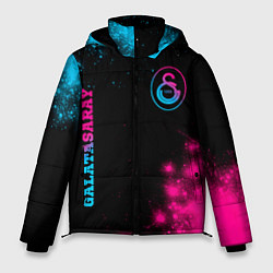 Мужская зимняя куртка Galatasaray - neon gradient: надпись, символ