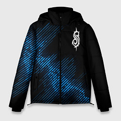 Куртка зимняя мужская Slipknot звуковая волна, цвет: 3D-черный