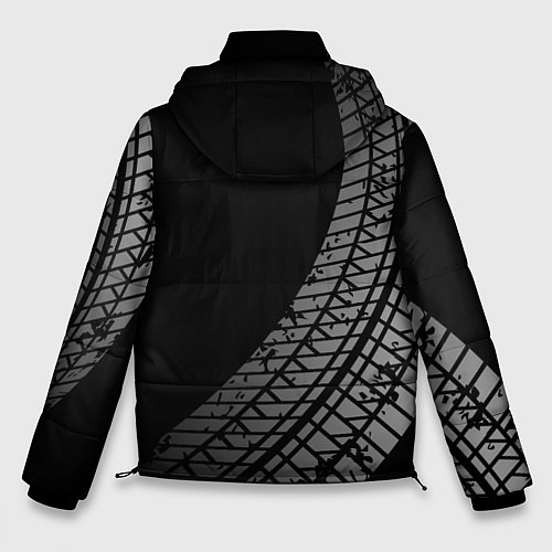 Мужская зимняя куртка Mercedes tire tracks / 3D-Черный – фото 2