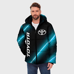 Куртка зимняя мужская Toyota неоновые лампы, цвет: 3D-черный — фото 2