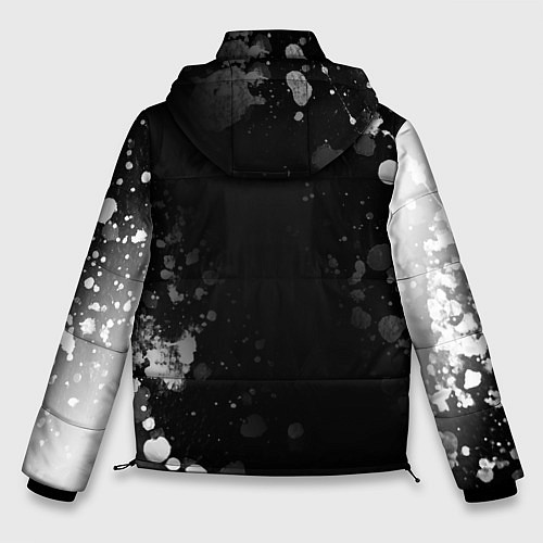 Мужская зимняя куртка PUBG glitch на темном фоне: по-вертикали / 3D-Черный – фото 2