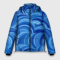 Куртка зимняя мужская Дуговой шлейф - синий паттерн, цвет: 3D-красный