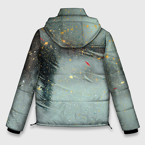 Мужская зимняя куртка Абстрактная зима и краски / 3D-Черный – фото 2