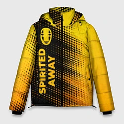 Куртка зимняя мужская Spirited Away - gold gradient: по-вертикали, цвет: 3D-черный