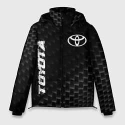 Куртка зимняя мужская Toyota карбоновый фон, цвет: 3D-светло-серый