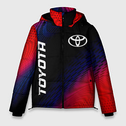 Куртка зимняя мужская Toyota красный карбон, цвет: 3D-черный