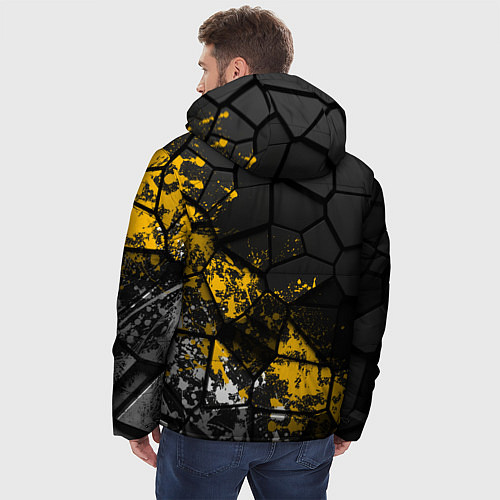 Мужская зимняя куртка Имперская геометрия / 3D-Светло-серый – фото 4