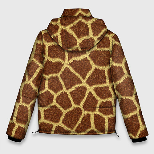 Мужская зимняя куртка Текстура жирафа / 3D-Черный – фото 2