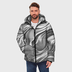 Куртка зимняя мужская Плавленное серебро, цвет: 3D-светло-серый — фото 2