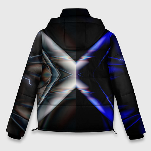 Мужская зимняя куртка Молния в космосе / 3D-Черный – фото 2