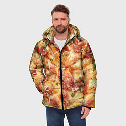 Куртка зимняя мужская Вкусная пицца, цвет: 3D-красный — фото 2