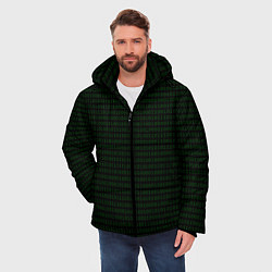 Куртка зимняя мужская Однотонный двоичный код, цвет: 3D-черный — фото 2