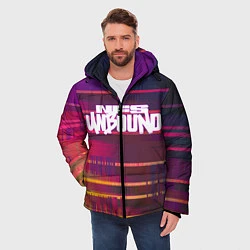Куртка зимняя мужская NFS unbound пиксель полосы, цвет: 3D-черный — фото 2
