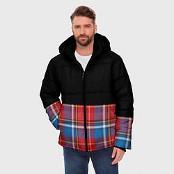 Куртка зимняя мужская Классическая шотландка, цвет: 3D-черный — фото 2